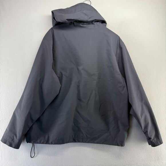 LL Bean Rain Jacket Men's XL Gray Zip Hooded Nylon Outdoor Hiking Vintage y2k - Picture 7 of 9